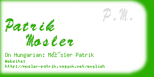 patrik mosler business card